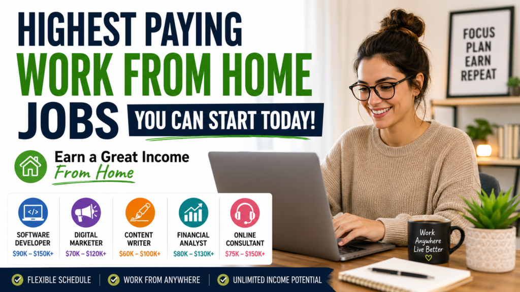 Highest Paying Work From Home Jobs You Can Start Today: Earn a Great Income From Home