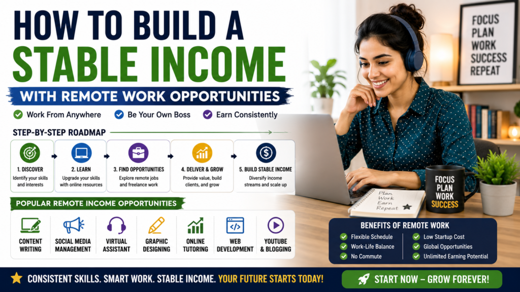 How to Build a Stable Income With Remote Work Opportunities: A Complete Guide to Financial Freedom in 2026