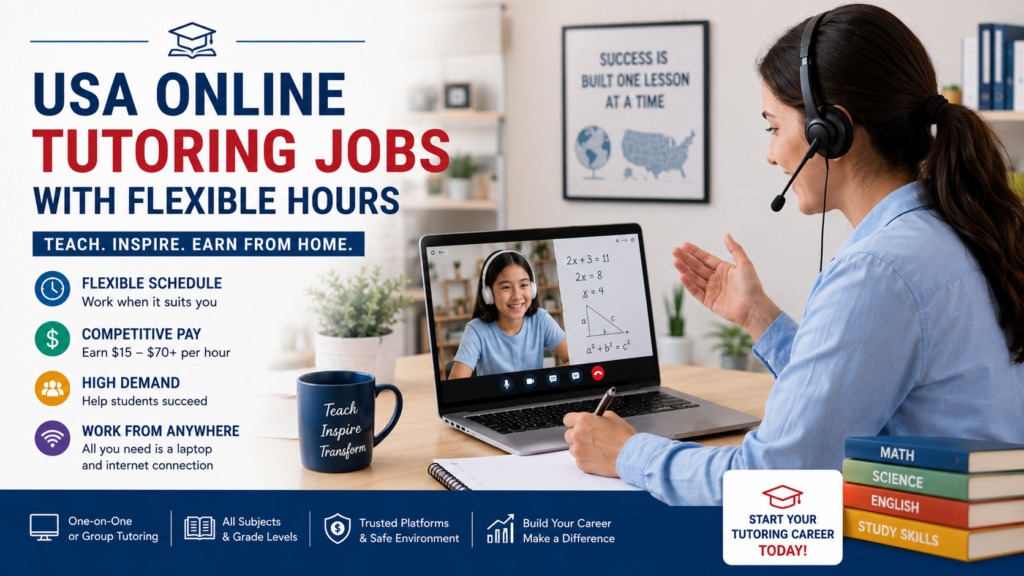 USA Online Tutoring Jobs With Flexible Hours