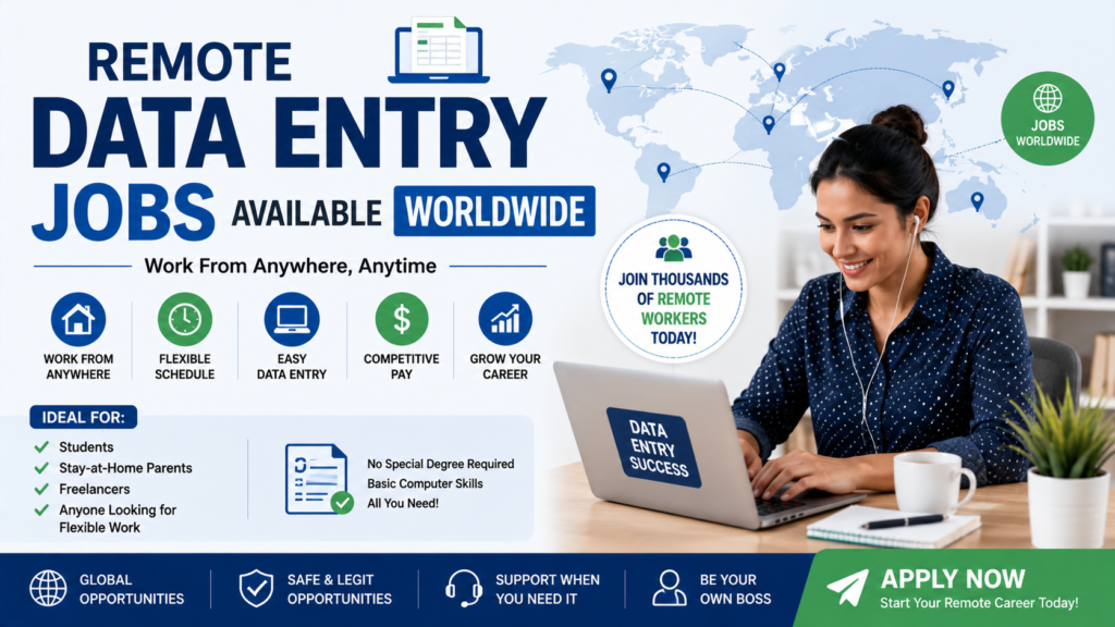 Remote Data Entry Jobs Available Worldwide