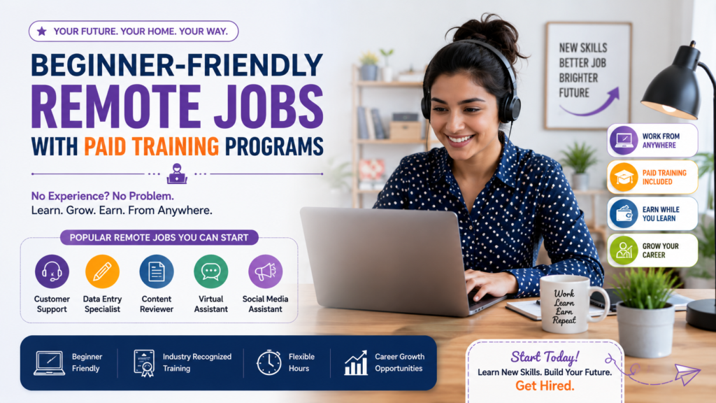 Beginner-Friendly Remote Jobs With Paid Training Programs