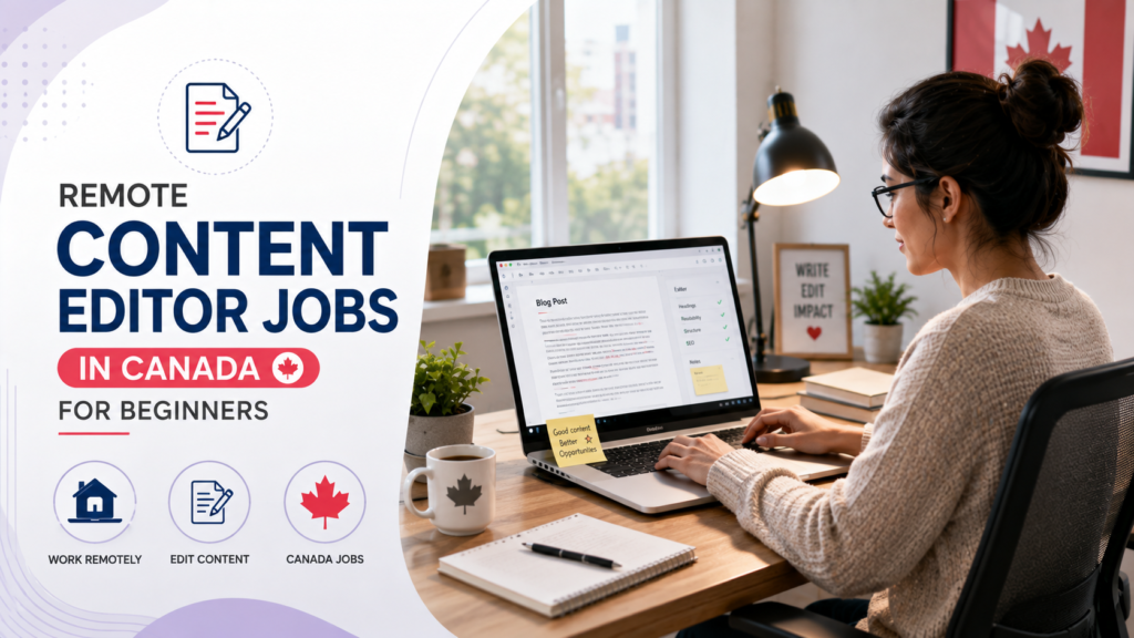 Remote Content Editor Jobs in Canada for Beginners
