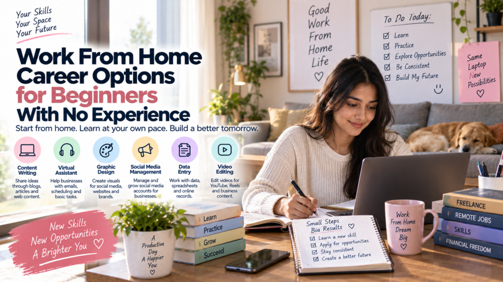 Work From Home Career Options for Beginners With No Experience