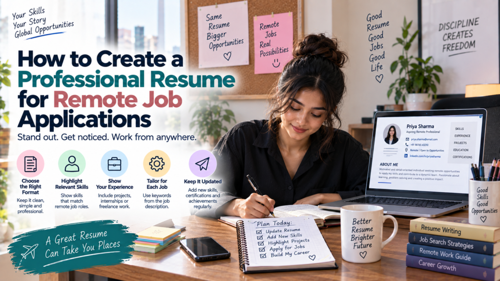 How to Create a Professional Resume for Remote Job Applications
