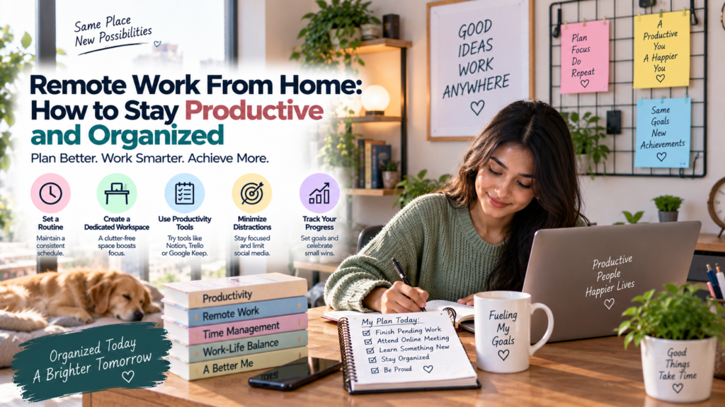 Remote Work From Home: How to Stay Productive and Organized